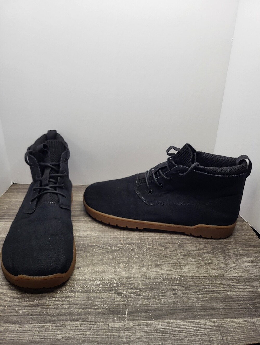 Feel Grounds Black Lace Up Chukka Boots Desert Vegan Men's Size 14